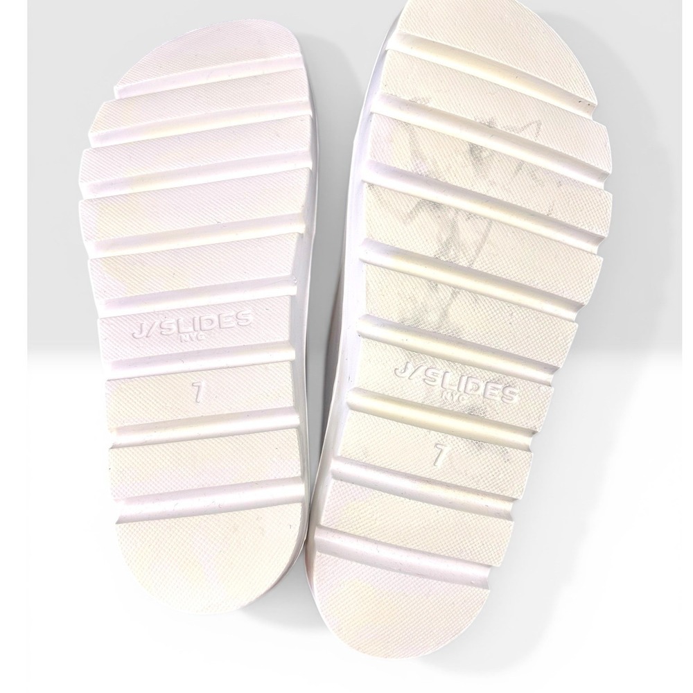J/Slides NWOT Beach Slides Size 7 White Platform Double Buckle Sandals - Picture 5 of 10